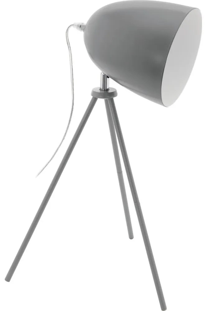 Eglo 33094 - Lampada da tavolo DUNDEE 1xE27/60W/230V grigia