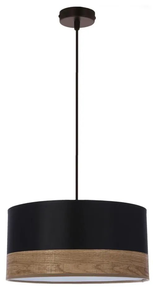 Lampadario a sospensione con filo PORTO 1xE27/60W/230V nero/marrone