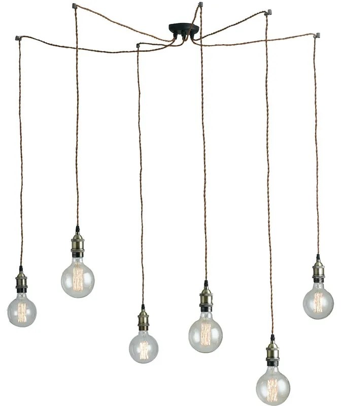 Lampadario Industriale Groove 6x E27 LUCE AMBIENTE DESIGN