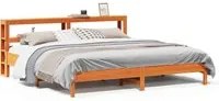 Letto senza Materasso Marrone Cera 200x200 cm in Legno di Pino 3306137