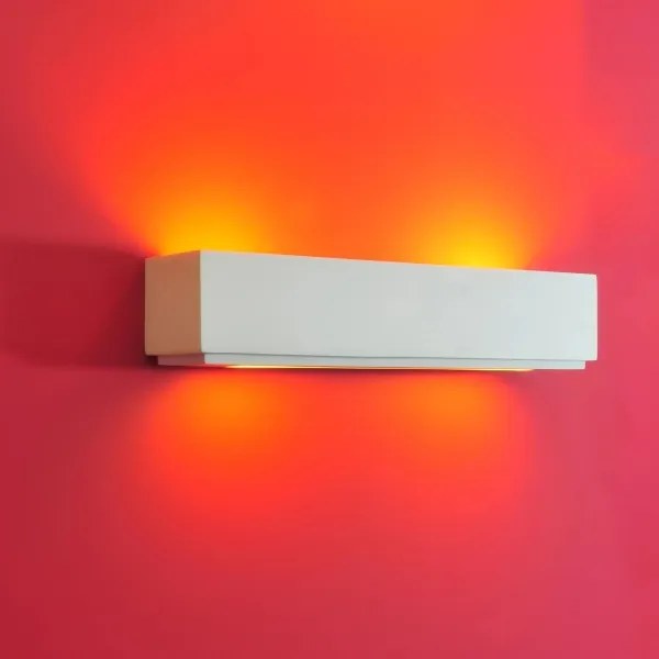 Applique BRICK 2xE14/12W/230V gesso/bianco