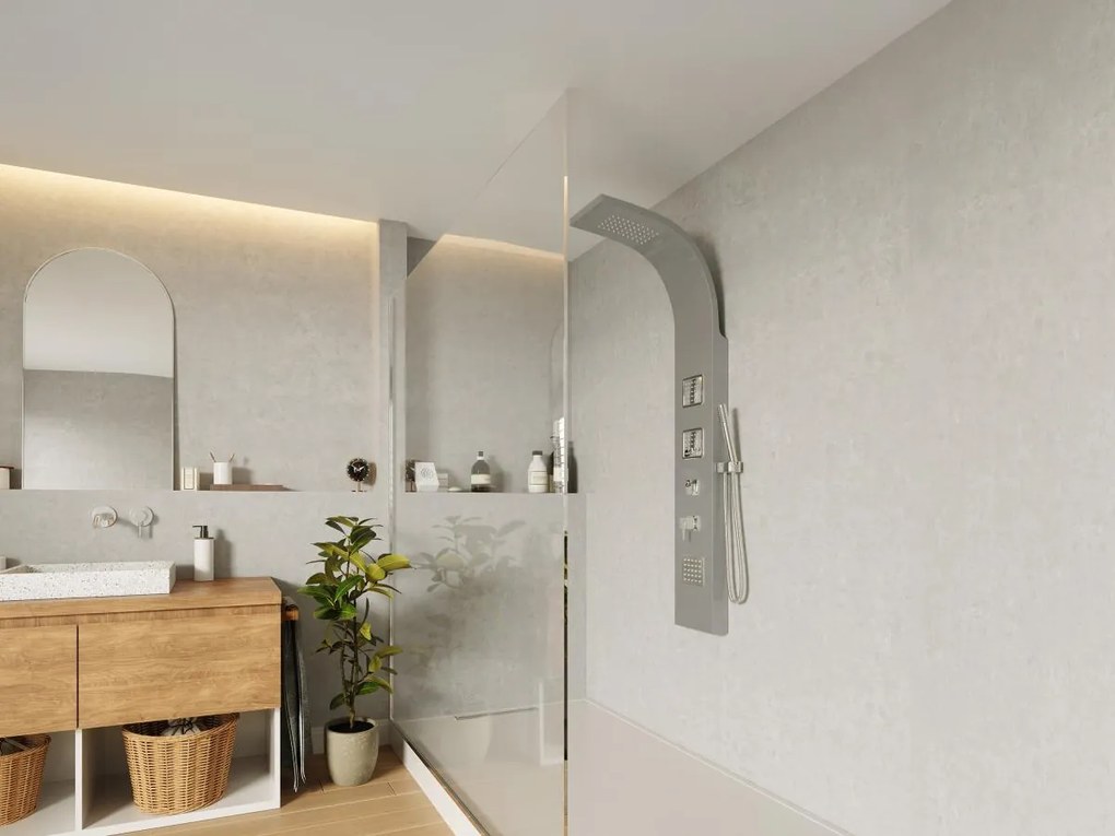 Colonna da doccia idromassaggio 20 x 150 cm Argento  - TYRA