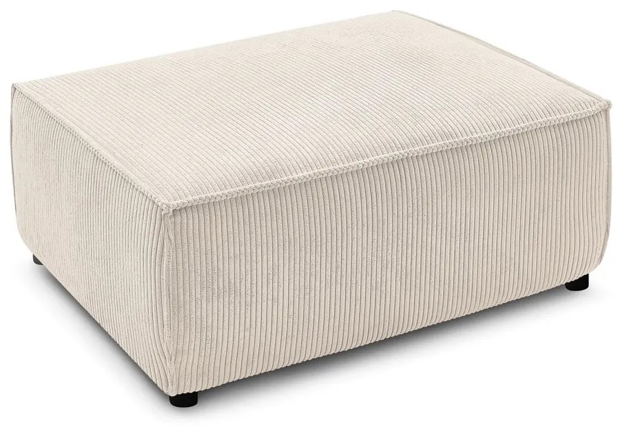 Sgabello in velluto a coste beige Nihad - Bobochic Paris