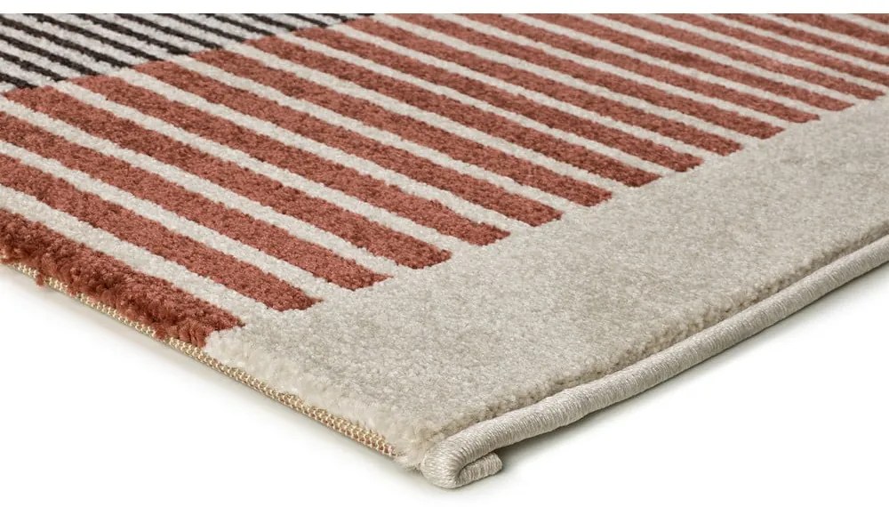 Tappeto rosso/grigio 160x230 cm Gaia – Universal