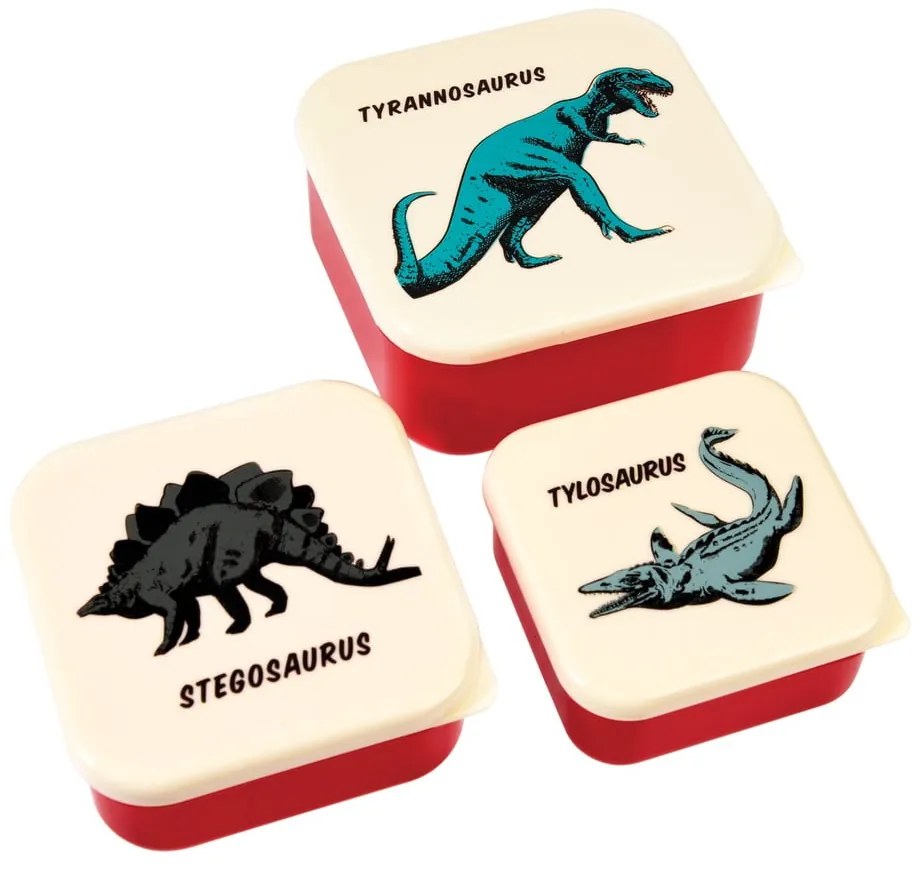 Set di 3 scatole per snack Prehistoric Land - Rex London