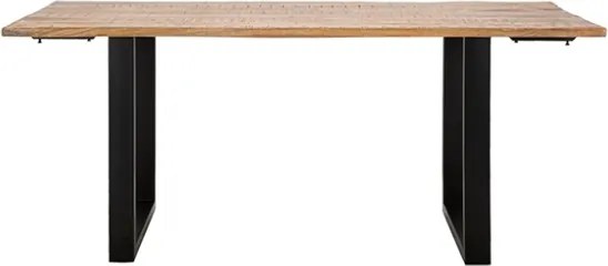 Tavolo Da Pranzo Allungabile 180-280x90x77 In Legno Gambe In Ferro Edge