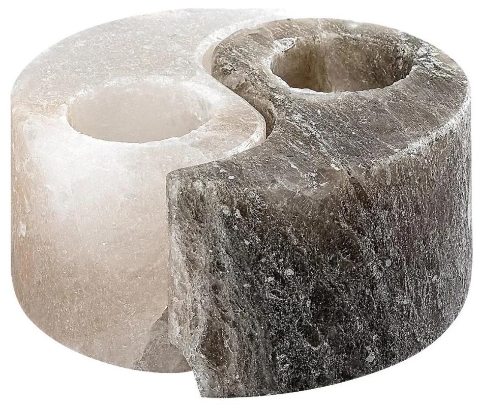 Rabalux 76034 - Lampada di sale - portacandela SOLUNA grigio/bianco