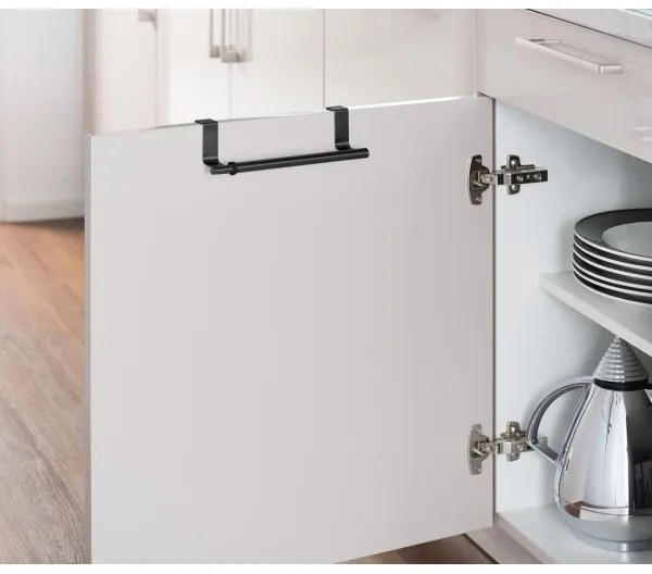 WENKO 53247100 - Porta asciugamani 36-60 cm acciaio inox/nero