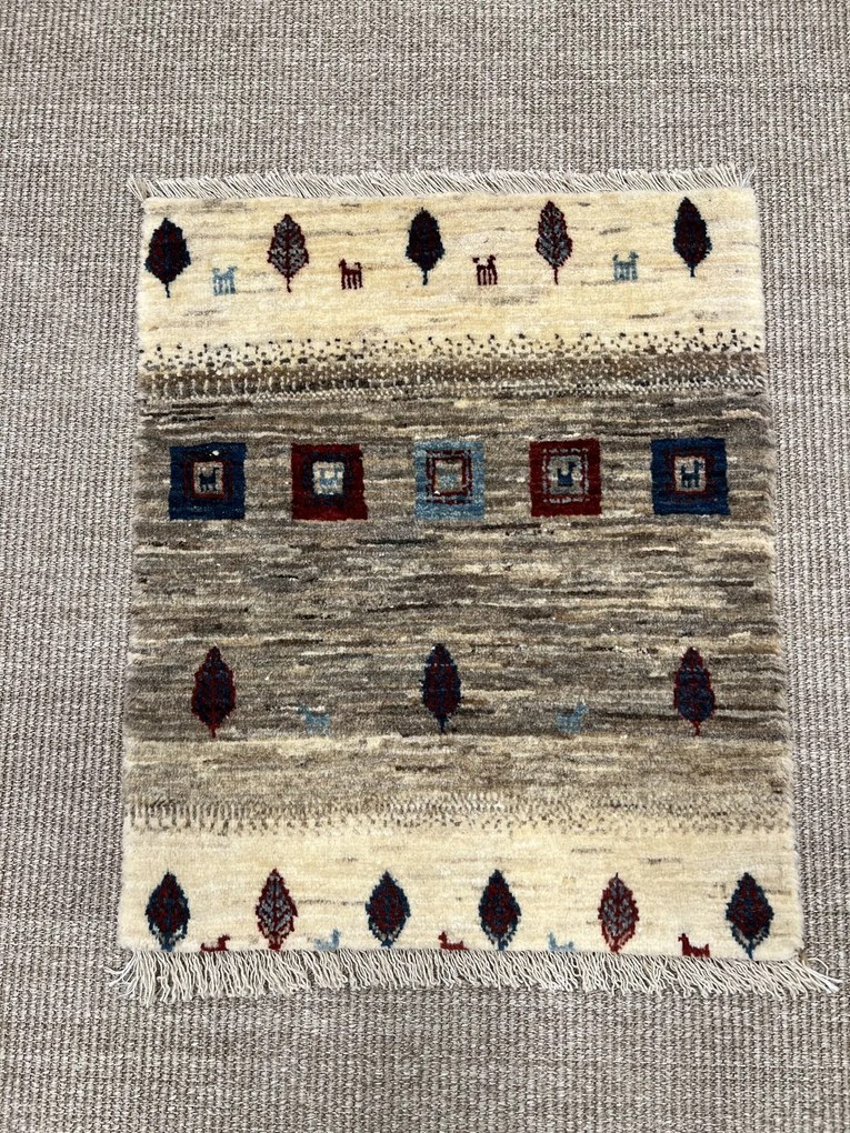 Gashguli Tappeto 60 x 50 Beige (Iran) Annodato A Mano