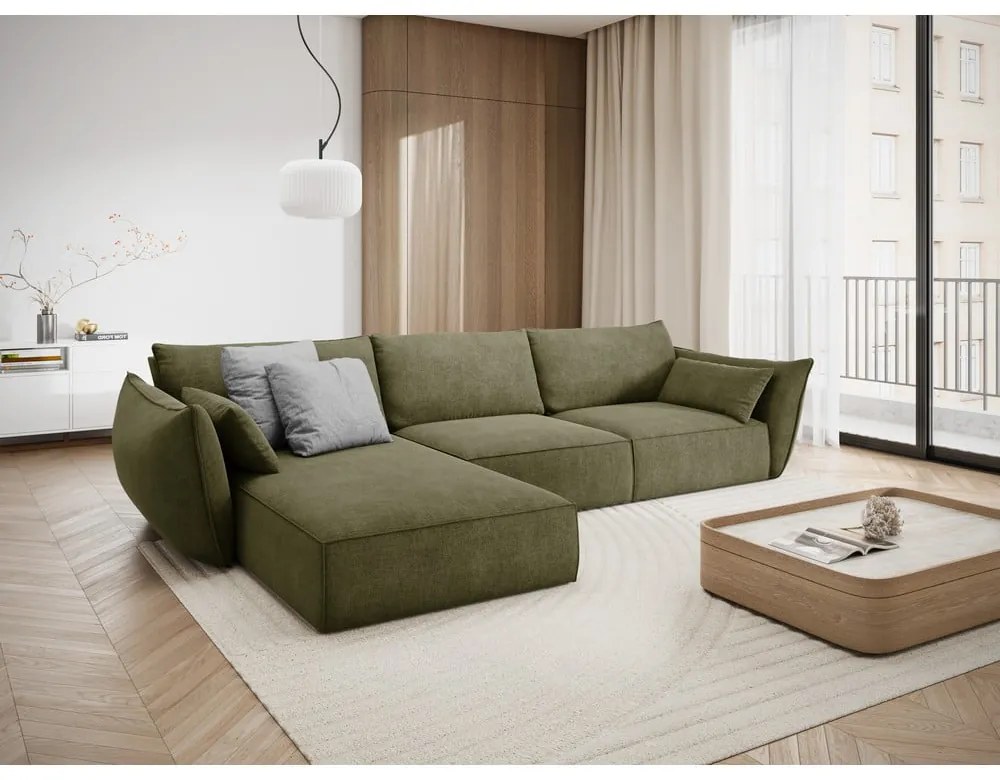 Divano angolare verde (angolo sinistro) Vanda - Mazzini Sofas