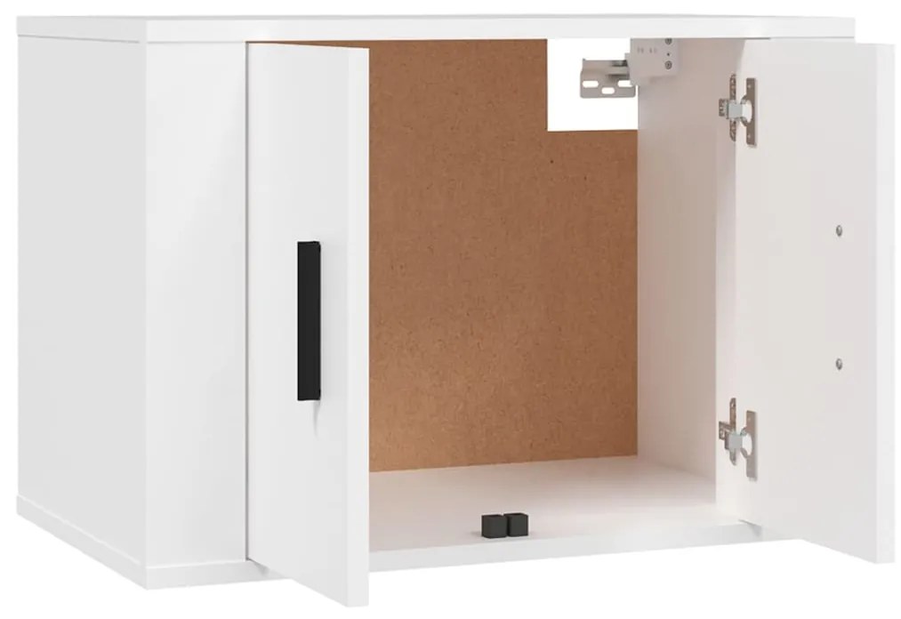 Set di mobili porta tv 2 pz bianco in legno multistrato