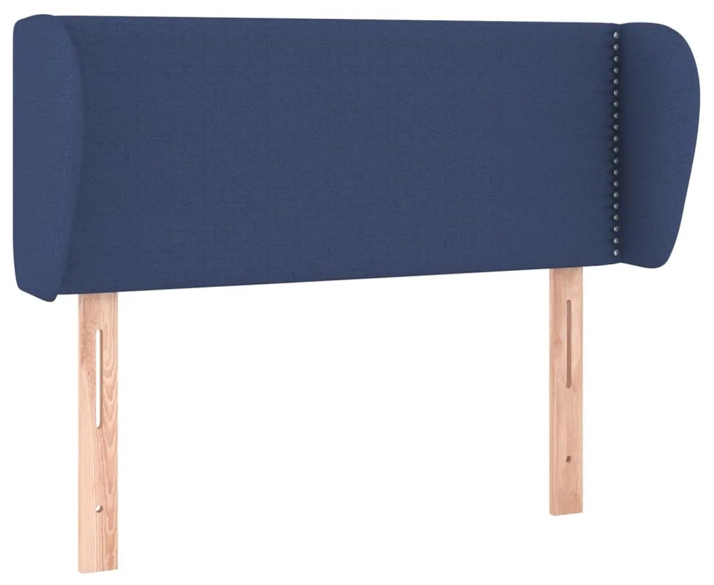 Testiera ad orecchio blu 83 x 23 x 78/88cm in tessuto