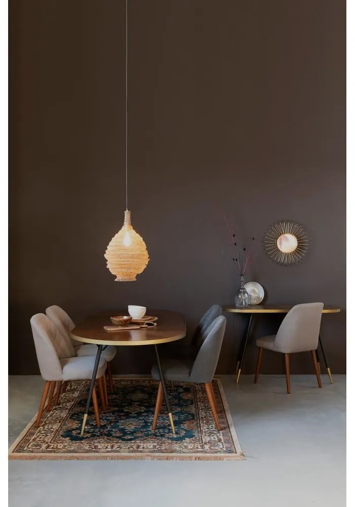 Tavolo da pranzo con piano in frassino 90x180 cm Denise - White Label