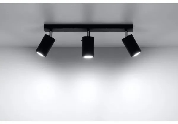 Sollux SL.0093 - Faretto RING 3 3xGU10/10W/230V nero