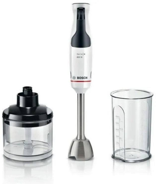 Bosch Serie 4 MSM4W420 Frullatore 0,6 L per Cottura 800 W Nero Trasparente Bianco