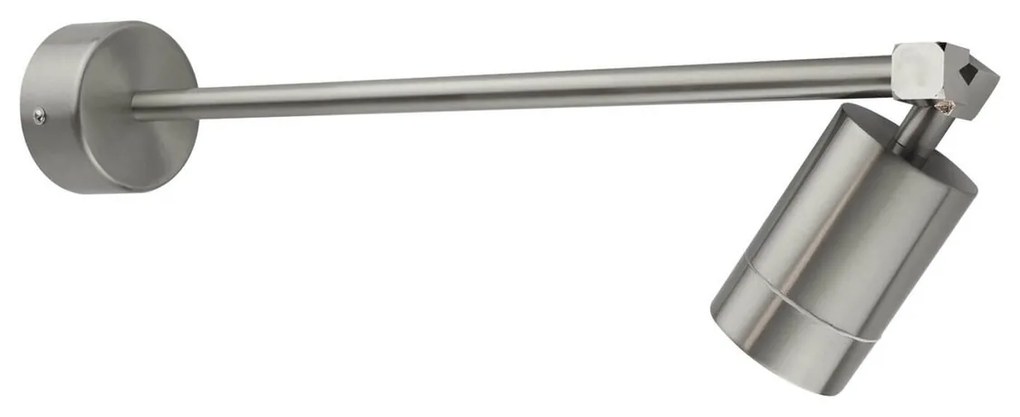 Faretto da Parete Acciaio INOX GU10 IP54 Orientabile per Insegne e Arredo