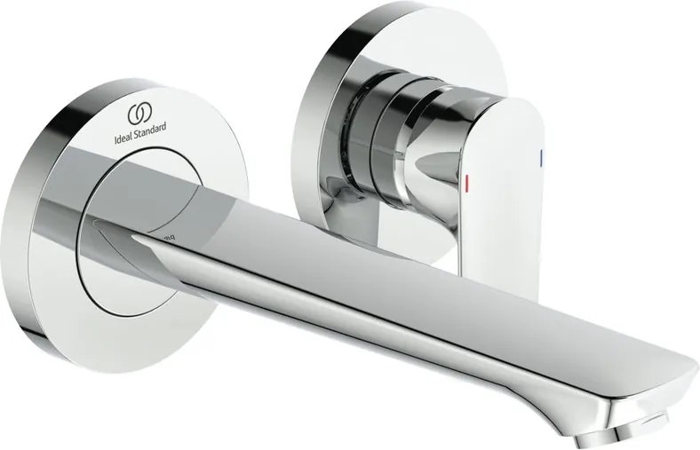 Rubinetto per lavabo a canna media getto laminare cristallino Concept Air cromato lucido IDEAL STANDARD