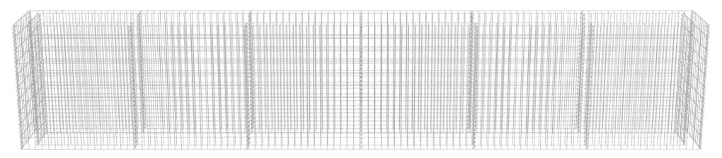 Gabbione Letto Rialzato in Acciaio Zincato 540x50x100 cm