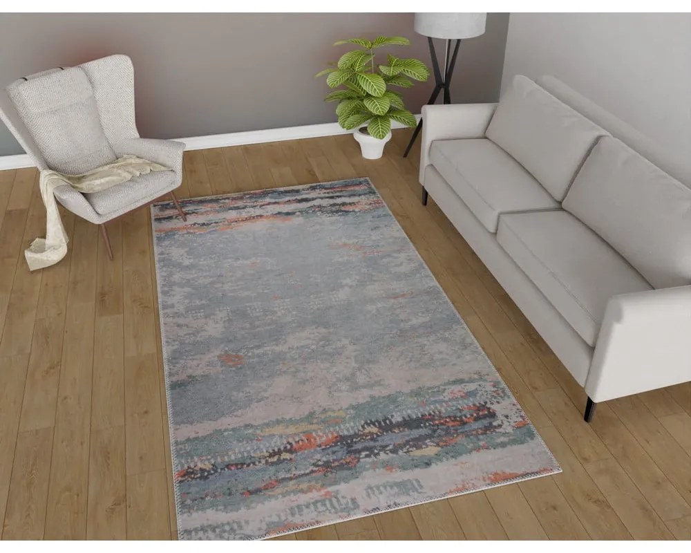 Tappeto lavabile grigio 150x80 cm - Vitaus