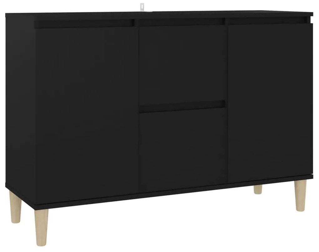 Credenza nera 103,5x35x70 cm in truciolato