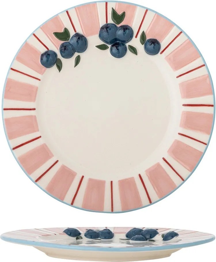 Set di piatti da dolce rosa/color crema in gres 4 pz ø 20,5 cm Carry – Bloomingville