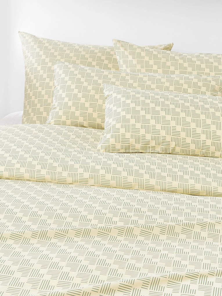 Copripiumino in cotone percalle con stampa geometrica Inki