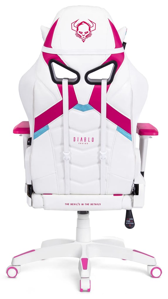 Sedia girevole da bambino Diablo X-Ray Kids Size: Bianco Rosa