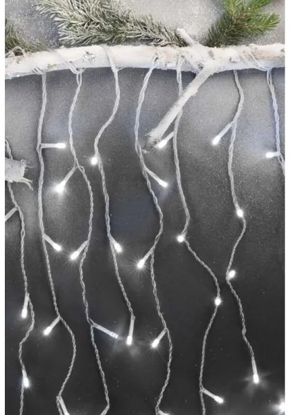 Catena LED natalizia da esterno 300xLED/8 modalità10m IP44 bianco freddo + telecomando