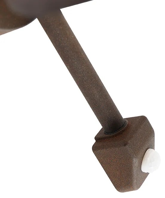 Lampada da parete per esterni vintage marrone IP44 con sensore di movimento - Herman