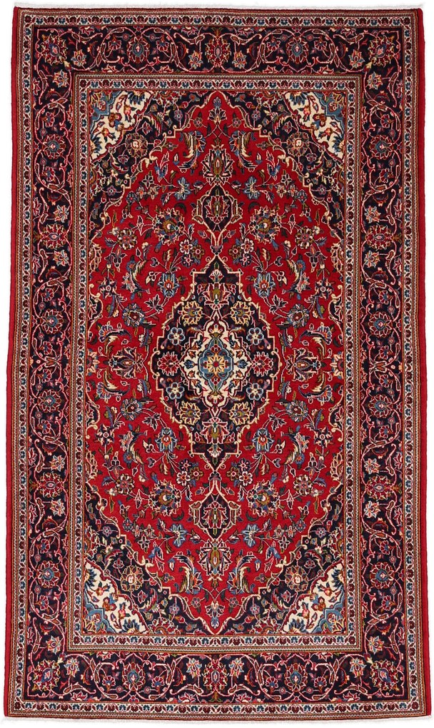 Kashan Tappeto 230x140 (Iran) Annodato A Mano