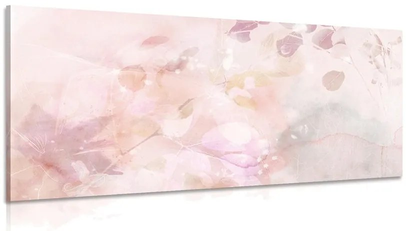 Quadro su tela – Foglie pastello