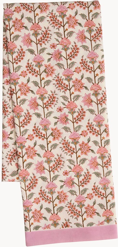 Tovaglia fatta a mano con motivo floreale Melon