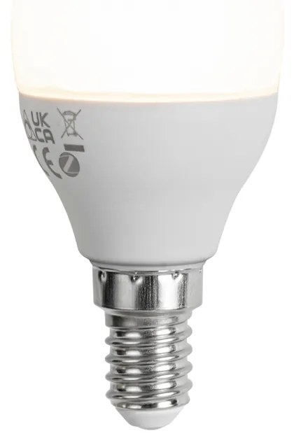 Set di 5 lampadine LED E14 dimmerabili Smart G45 opale 4,9W 470 lm 2700-6500K