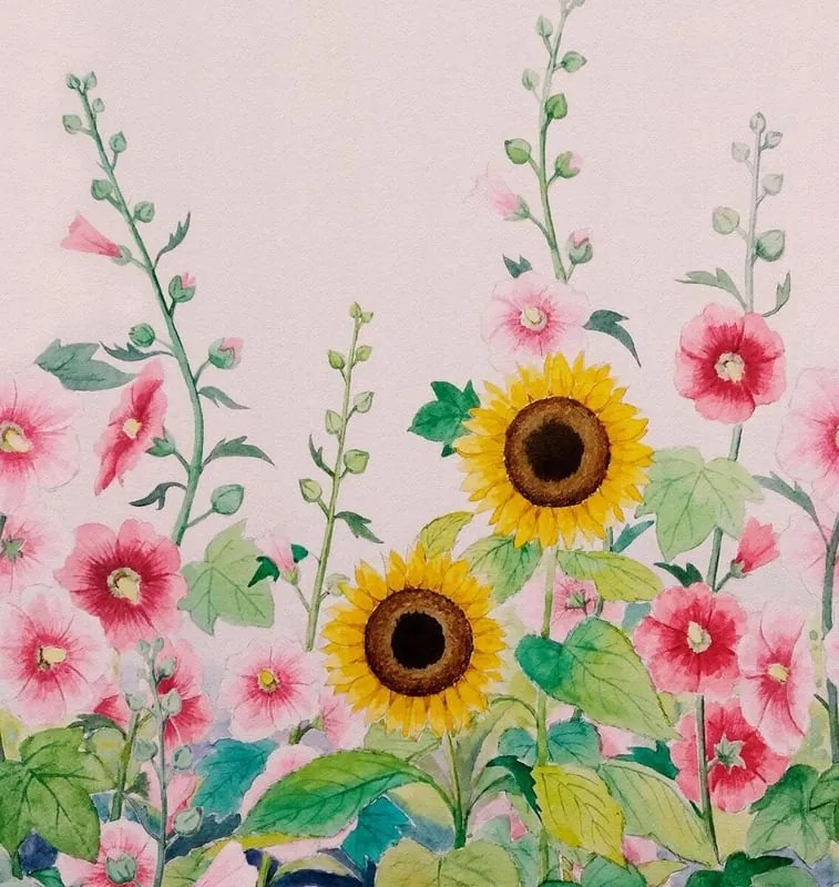 Fotomurale Flower, multicolore 159 x 280 cm