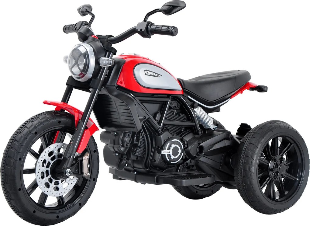Moto Elettrica per Bambini Licenza Ufficiale Ducati Scrambler 12V 3,5Ah Rosso...
