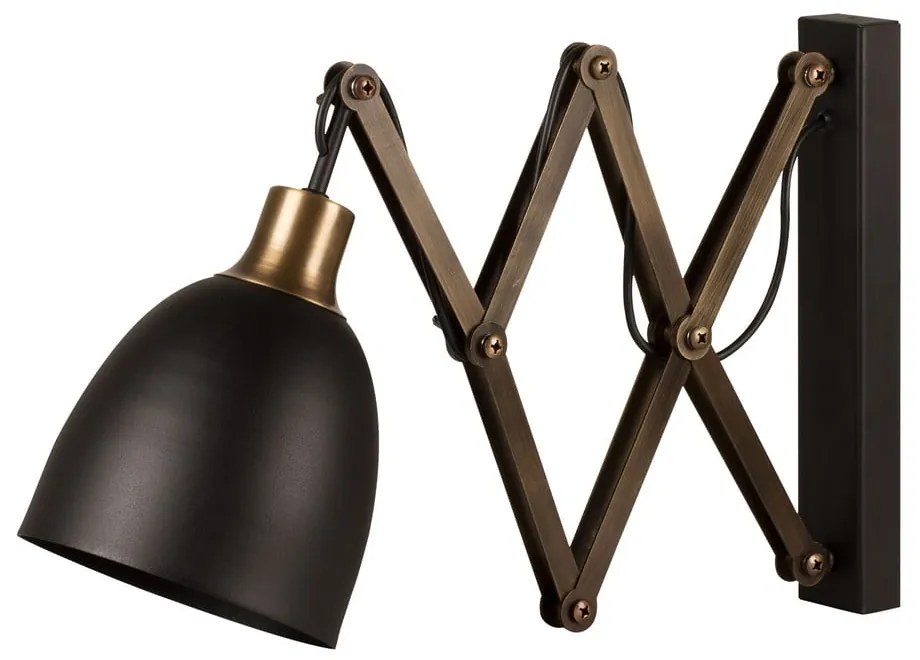 Lampada da parete in nero e bronzo ø 16 cm Sivani - Opviq lights