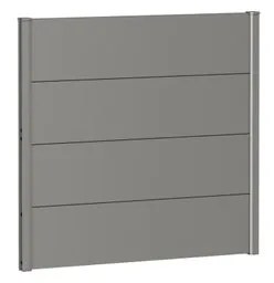 Frangivista in acciaio BIOHORT grigio quarzo metallizzato 96 x 91 cm, spessore 44 mm