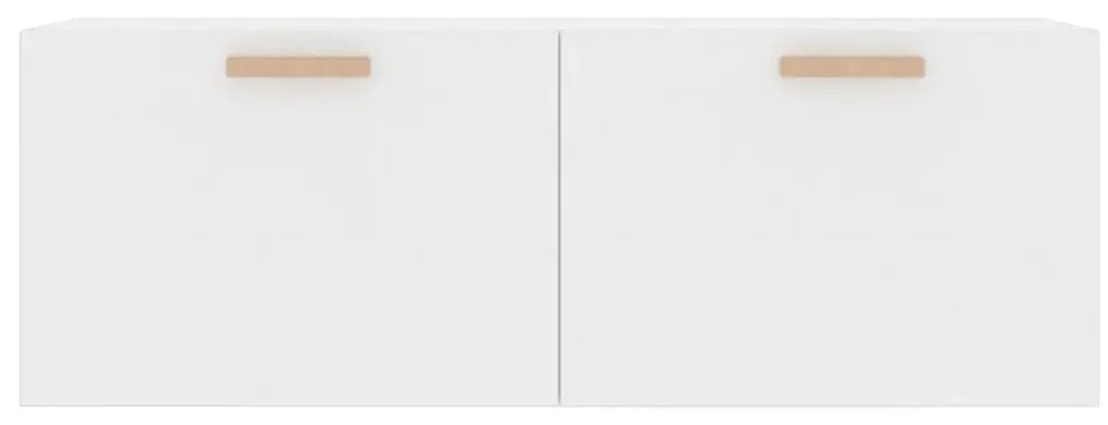 Mobile pensile bianco lucido 100x36,5x35 cm legno multistrato