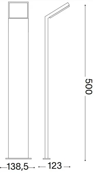 Ideal Lux - Lampada LED da esterno STYLE LED/8,5W/230V 50 cm CRI 90 IP54 antracite