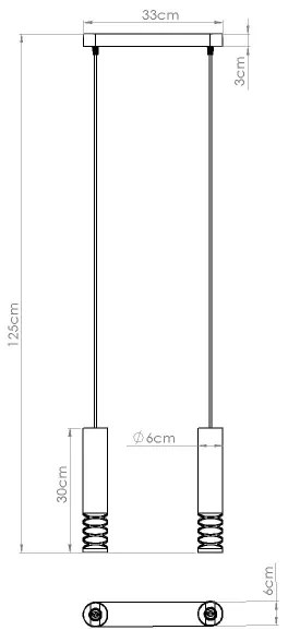 Sollux SL.1687 - Lampadario a sospensione con filo LAMI 2xGU10/10W/230V bianco