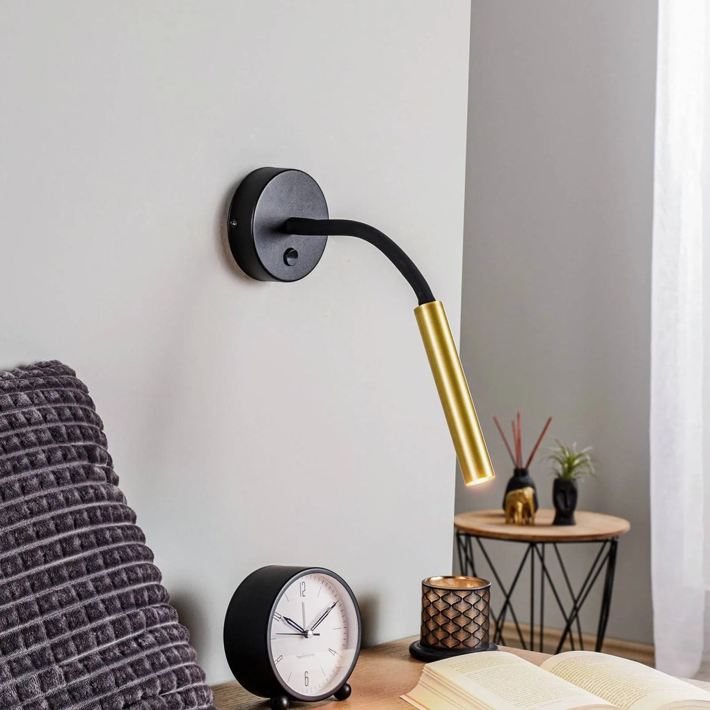 Nowodvorski Lighting Applique Stalactite braccio flessibile a 1 luce ottone