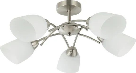 Lampadario a plafone DONNA 5xE27/60W/230V nichel