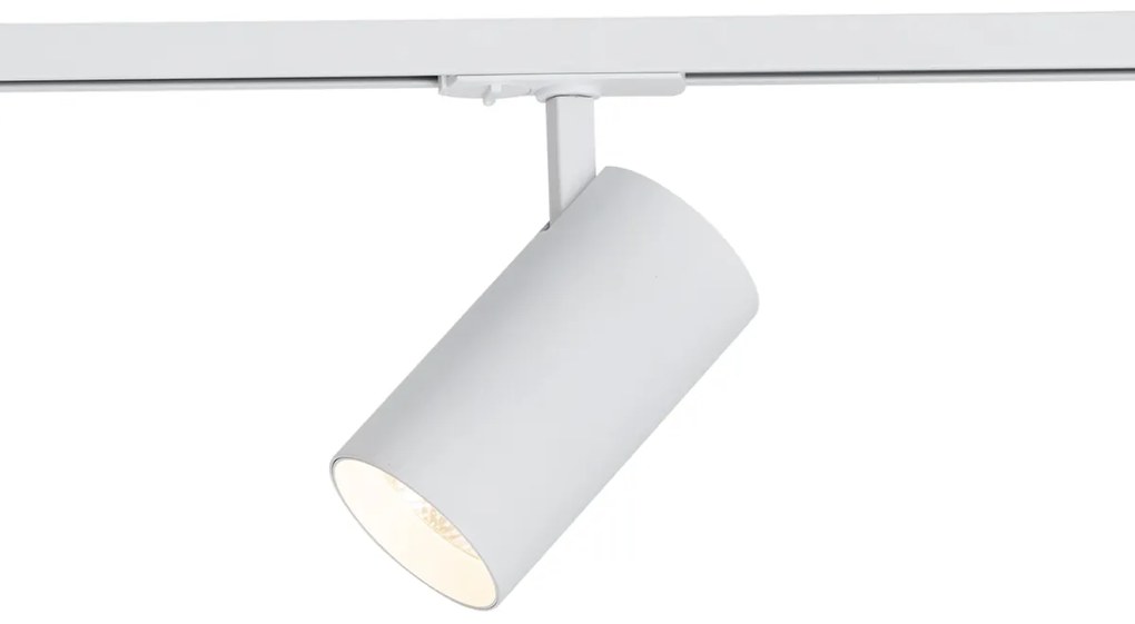 Faretto moderno bianco per sistema di illuminazione a binario monofase con LED incluso - Iconic Mark