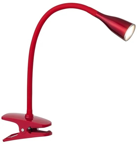 Rabalux 4198 - Lampada da tavolo a LED con clip JEFF LED/4,5W/230V rossa