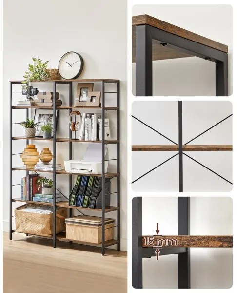 Libreria NAVARO marrone/nera