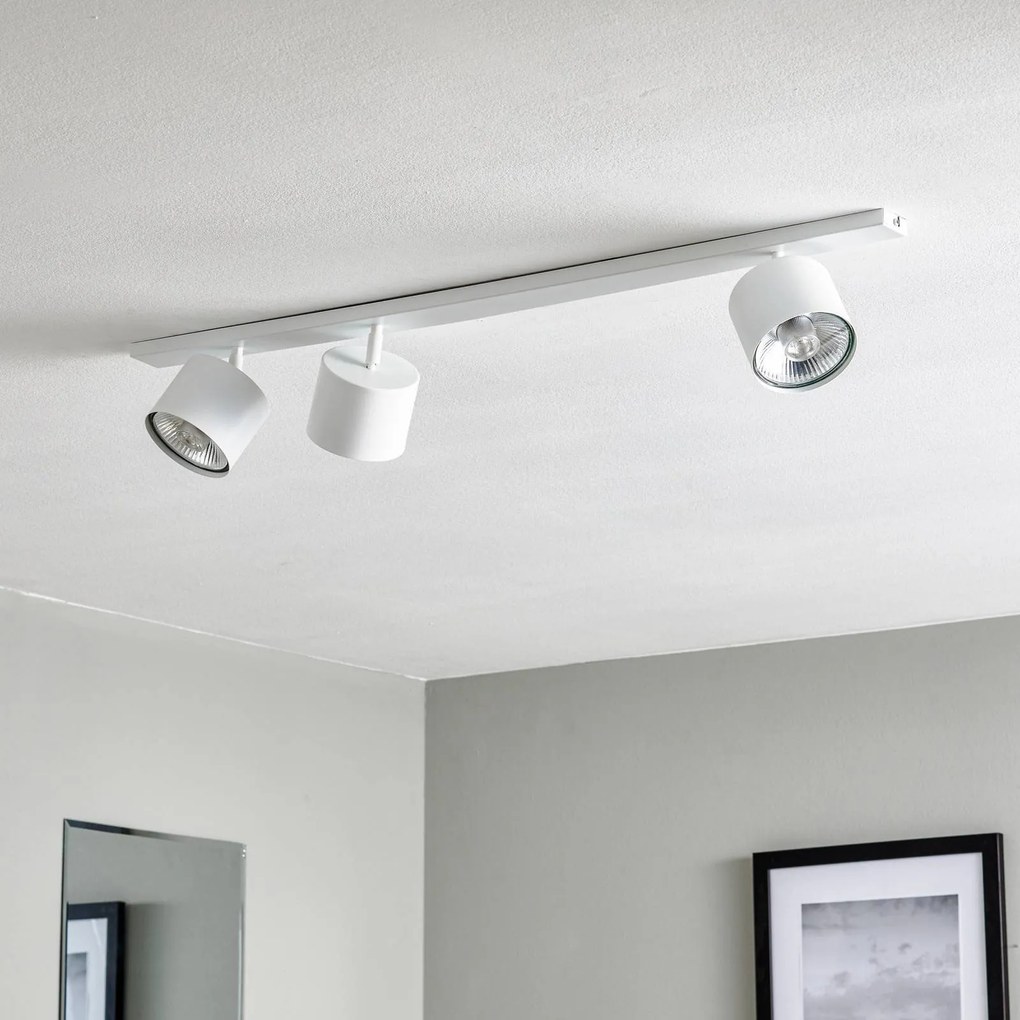 Plafoniera soffitto Bot ALDEX, dimmerabile, Bianco / Opale, Soggiorno / Sala da pranzo, Metallo, Plafoniera