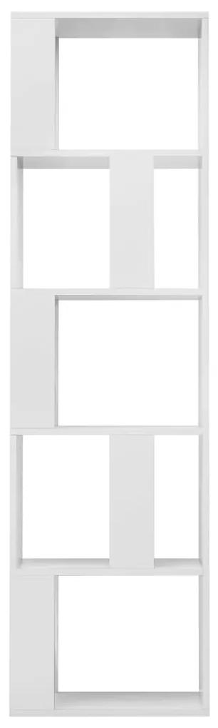 Libreria/divisorio bianco lucido 45x24x159 cm in truciolato