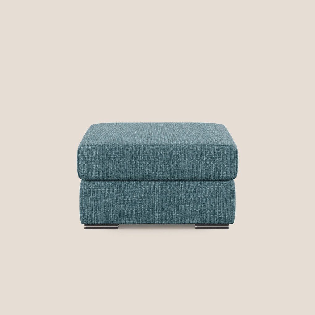 Sun pouf apribile contenitore in tessuto impermeabile morbido intreccio T06 azzurro