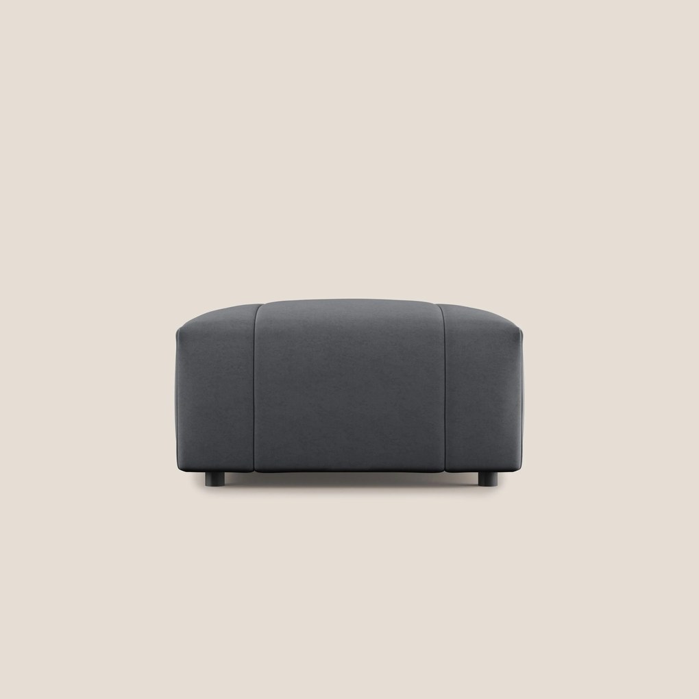 Giotto pouf in morbida microfibra effetto velluto impermeabile idrorepellente T09