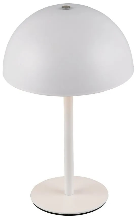 Lampada da tavolo LED bianco opaco con paralume in metallo (altezza totale 21 cm) Munoz – Trio